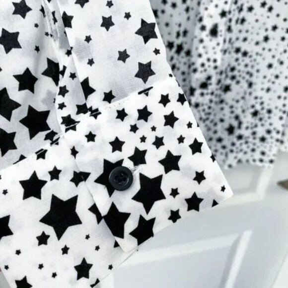 Addition Elle - 1x Love & Legend - Celestial Stars Button Down Shirt with Belt - Picture 2 of 10